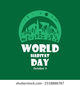 World Habitat Day October 3 Vector Design Illustartion