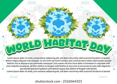 World Habitat Day – October 4, 2024, Attractive design, can be used on all social media platforms, beautiful color combination, get it now for the first purchase.