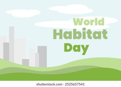 World habitat day poster illustration