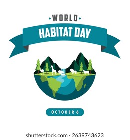 world habitat day vector concept design