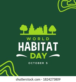 World Habitat Day Vector Design Illustration For Celebrate Moment
