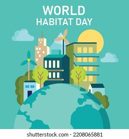 World Habitat Day. Vector Design.