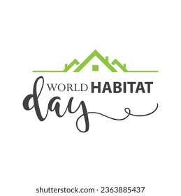 World Habitat Day, vector, sticker, icon.