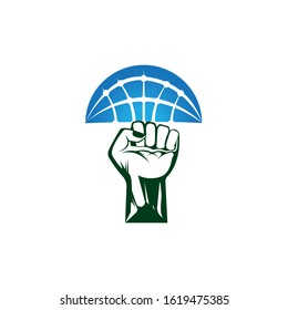 World hand Care logo design template
