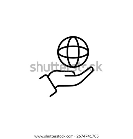 World In Hand Depicts Connectivity Globalization And Environmental Stewardship Outline