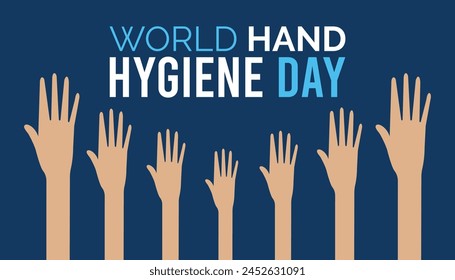 World Hand Hygiene day observed every year in May. Template for background, banner, card, poster with text inscription.