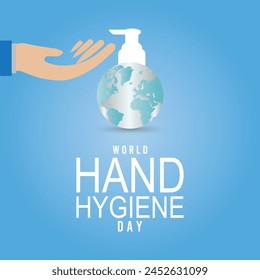 World Hand Hygiene day observed every year in May. Template for background, banner, card, poster with text inscription.