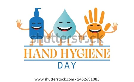 World Hand Hygiene day observed every year in May. Template for background, banner, card, poster with text inscription.