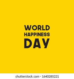 World Happiness Day Celebration Vector Template Design Illustration