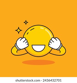 World happiness day illustration with groovy style