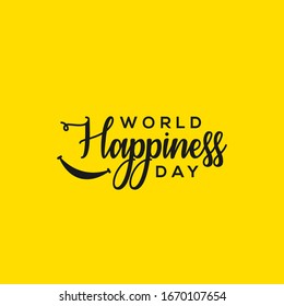 World Happiness Day Vector Design