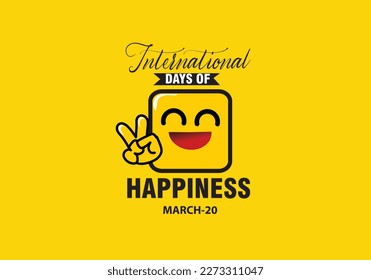 World Happiness Day Vector Graphic Illustration Template
