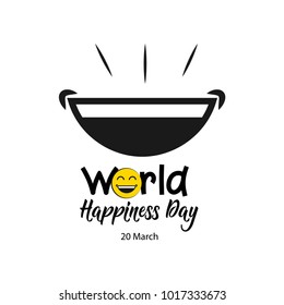 World Happiness Day Vector Template Design