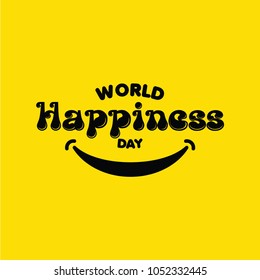 World Happiness Day Vector Template Design
