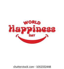 World Happiness Day Vector Template Design
