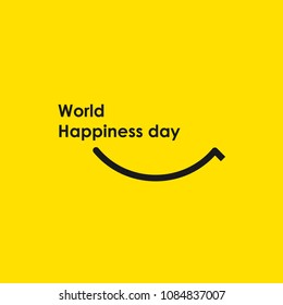 World Happiness Day Vector Template Design Illustration