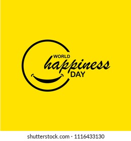 World Happiness Day Vector Template Design Illustration