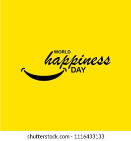 World Happiness Day Vector Template Design Illustration