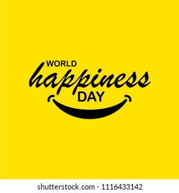 World Happiness Day Vector Template Design Illustration