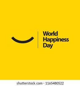 World Happiness Day Vector Template Design Illustration