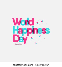 World Happiness Day Vector Template Design Illustration