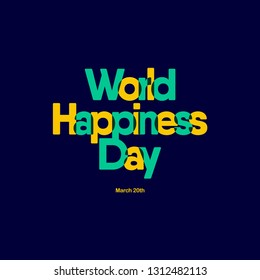 World Happiness Day Vector Template Design Illustration