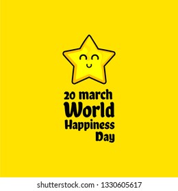 World Happiness Day Vector Template Design Illustration