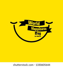 World Happiness Day Vector Template Design Illustration