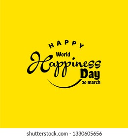 World Happiness Day Vector Template Design Illustration