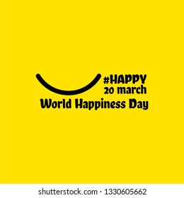 World Happiness Day Vector Template Design Illustration