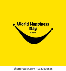 World Happiness Day Vector Template Design Illustration