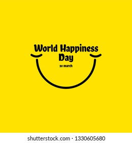 World Happiness Day Vector Template Design Illustration