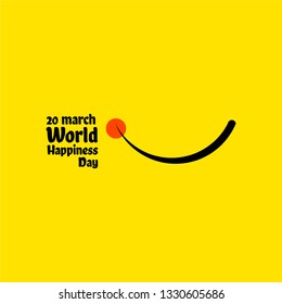World Happiness Day Vector Template Design Illustration