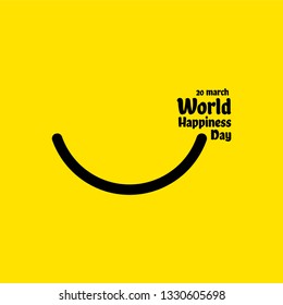 World Happiness Day Vector Template Design Illustration