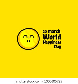 World Happiness Day Vector Template Design Illustration