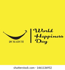 World Happiness Day Vector Template Design Illustration