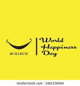 World Happiness Day Vector Template Design Illustration