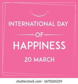 Plantilla de vectores del Día Mundial de la Felicidad