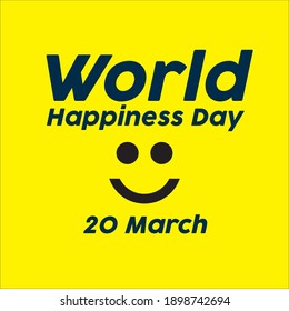 World Happiness Day Vector Template Design