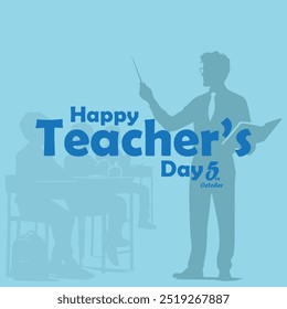 World Happy Teacher’s Day 5th October Vector Illustration
