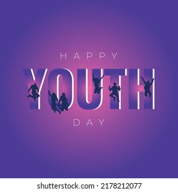 World Happy Youth Day Vector Illustration