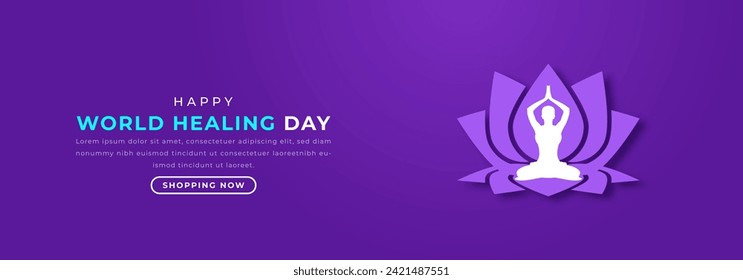 World Healing Day Paper cut style Vector Design Illustration for Background, Poster, Banner, Advertising, Greeting Card