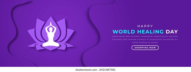 World Healing Day Paper cut style Vector Design Illustration for Background, Poster, Banner, Advertising, Greeting Card