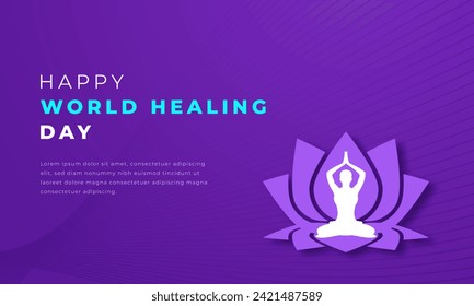 World Healing Day Paper cut style Vector Design Illustration for Background, Poster, Banner, Advertising, Greeting Card