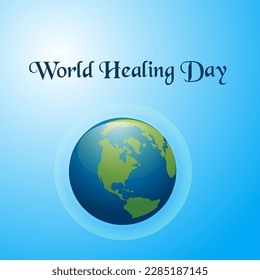 World healing earth greeting vector