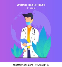 World Healt Day Flat Design Illustration