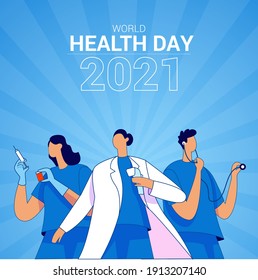 World Health Day 2021 Illustration Concept Vector