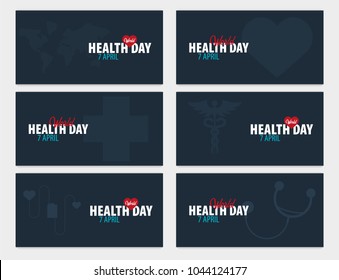World Health day. 7 april. Set of Medical banner. Vector illustration
