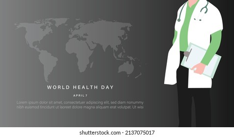 World Health Day 7 April, vector illustration