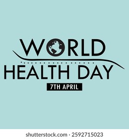 World health day 7th april t-shirt, banner design vector